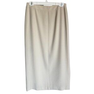 Vintage D'Oraz Beige Minimalist Pencil Midi Skirt 10